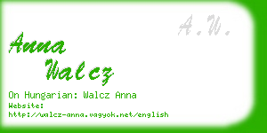 anna walcz business card